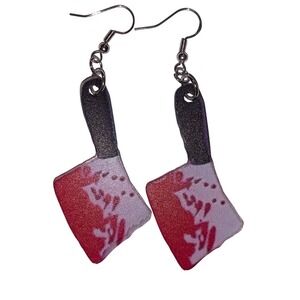 Horror Movie Cleaver Dangle Earrings Halloween Costume Jewelry‎